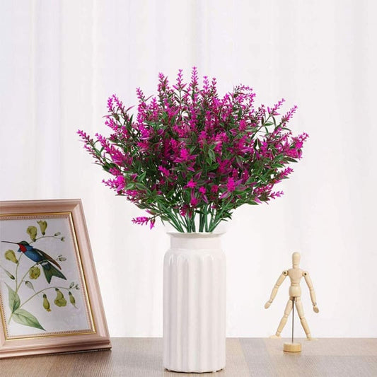 Display for fuchsia artificial lavender flower.