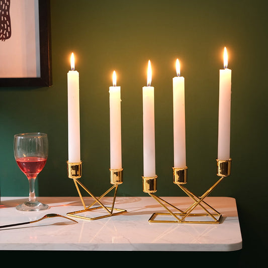 Display for 2 arms and 3 arms of modern iron art candle holder.