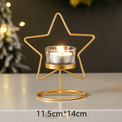 Display for star metal candle holder.