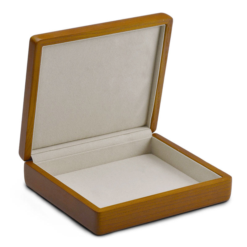 Display for B graceful wooden jewelry box with microfiber.