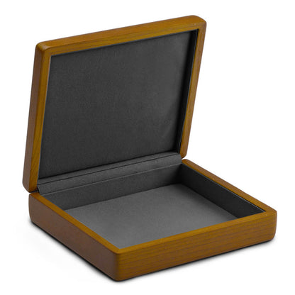 Display for C graceful wooden jewelry box with microfiber.